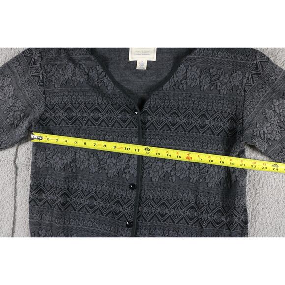 Victoria's Secret Country Cardigan L Gray Fair Isle Sweater Vintage Hong Kong - Picture 4 of 5